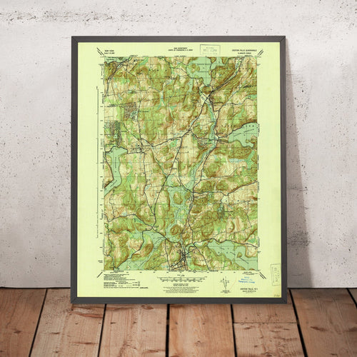 Old Map of Katonah, New York by USGS, 1944 – Croton Falls, Lake Carmel & Croton Reservoir