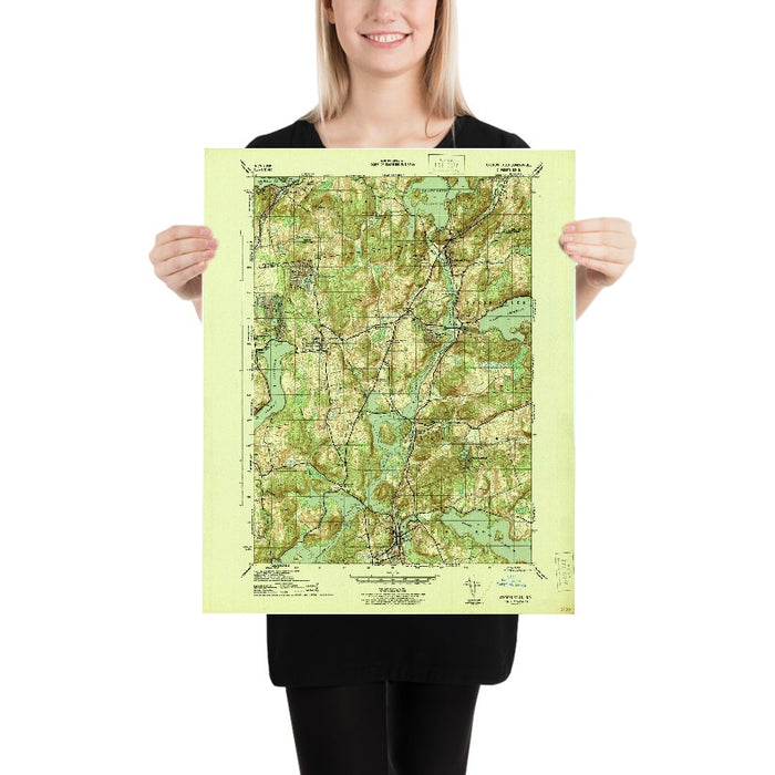Old Map of Katonah, New York by USGS, 1944 – Croton Falls, Lake Carmel & Croton Reservoir