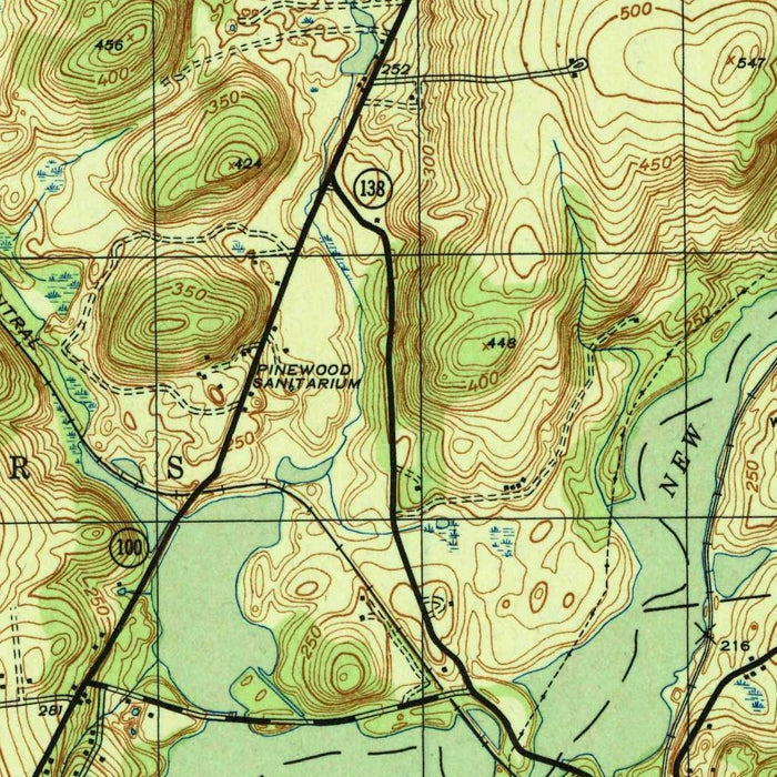 Old Map of Katonah, New York by USGS, 1944 – Croton Falls, Lake Carmel & Croton Reservoir