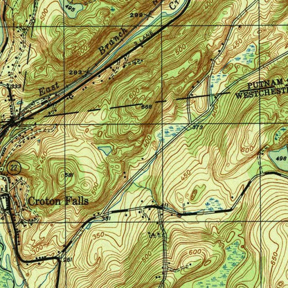 Old Map of Katonah, New York by USGS, 1944 – Croton Falls, Lake Carmel & Croton Reservoir