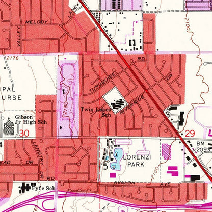 Old Map of Las Vegas, Nevada by USGS, 1967 – Las Vegas Valley & Desert Hills