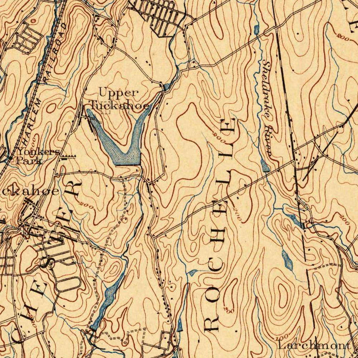 Old Map of Manhattan, New York by USGS, 1898 – Harlem, Upper East Side & Upper West Side