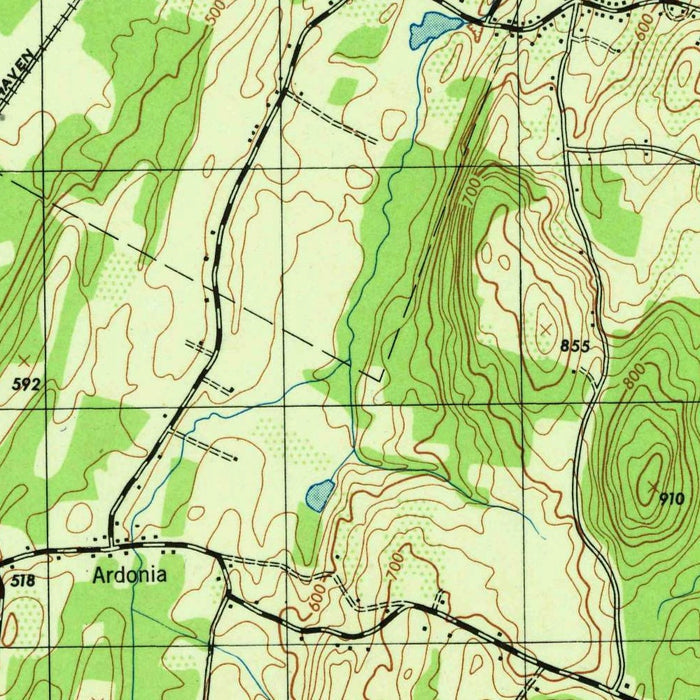 Old Map of New Paltz, New York by USGS, 1943 – Clintondale, Shawangunk Ridge & Wallkill River