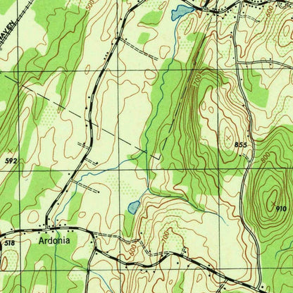 Old Map of New Paltz, New York by USGS, 1943 – Clintondale, Shawangunk Ridge & Wallkill River