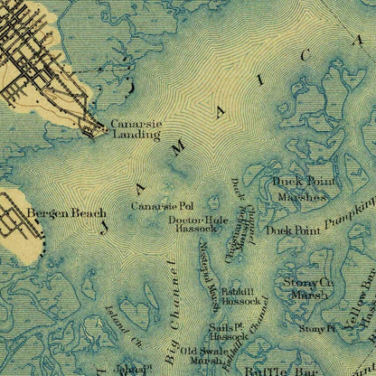 Old Map of SoHo, New York by USGS, 1898 – Brooklyn, Manhattan & East River