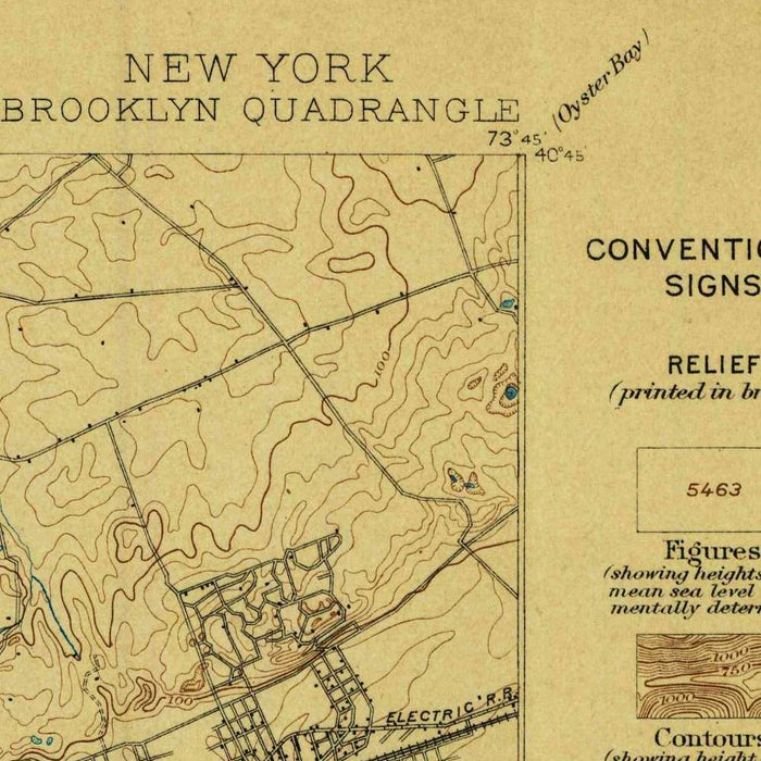 Old Map of SoHo, New York by USGS, 1898 – Brooklyn, Manhattan & East River