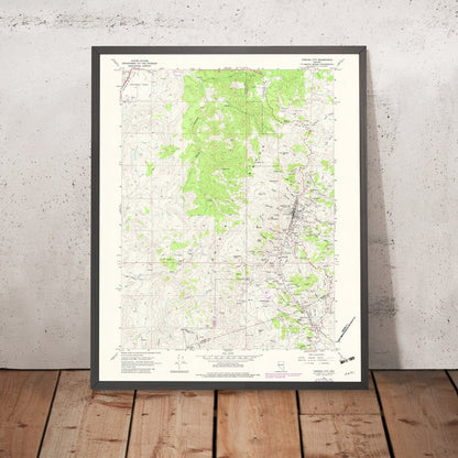 Old Map of Virginia City, Nevada by USGS, 1967 – Gold Hill, Dayton & Mount Davidson