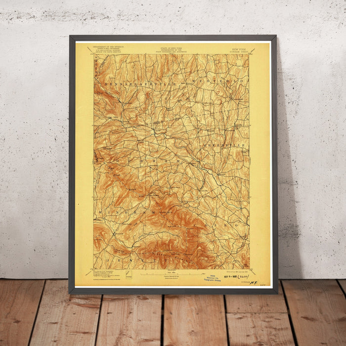 Old Map of Woodstock, New York by USGS, 1894 – Catskill Mountains, Hunter & Windham