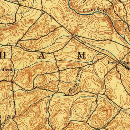 Old Map of Woodstock, New York by USGS, 1894 – Catskill Mountains, Hunter & Windham
