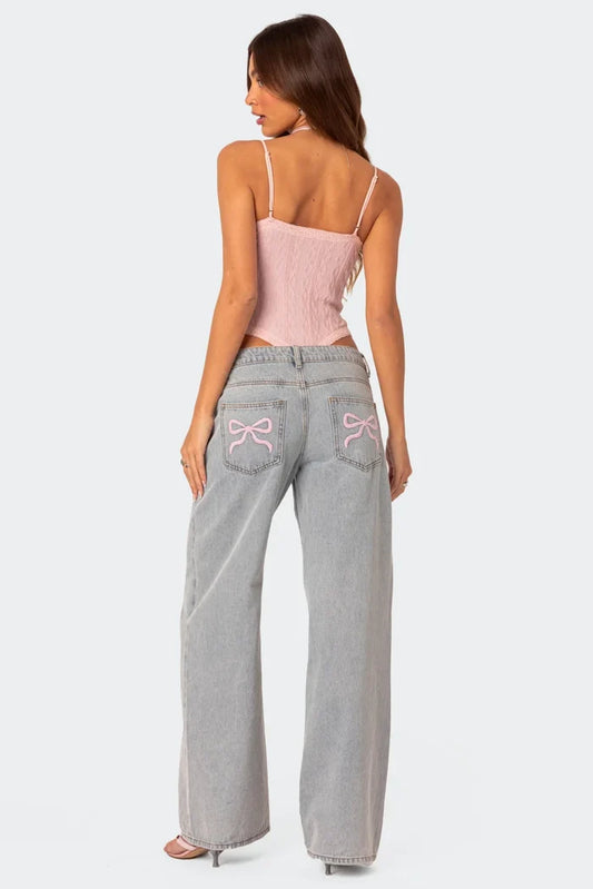 OLIVIA | Bow Jeans