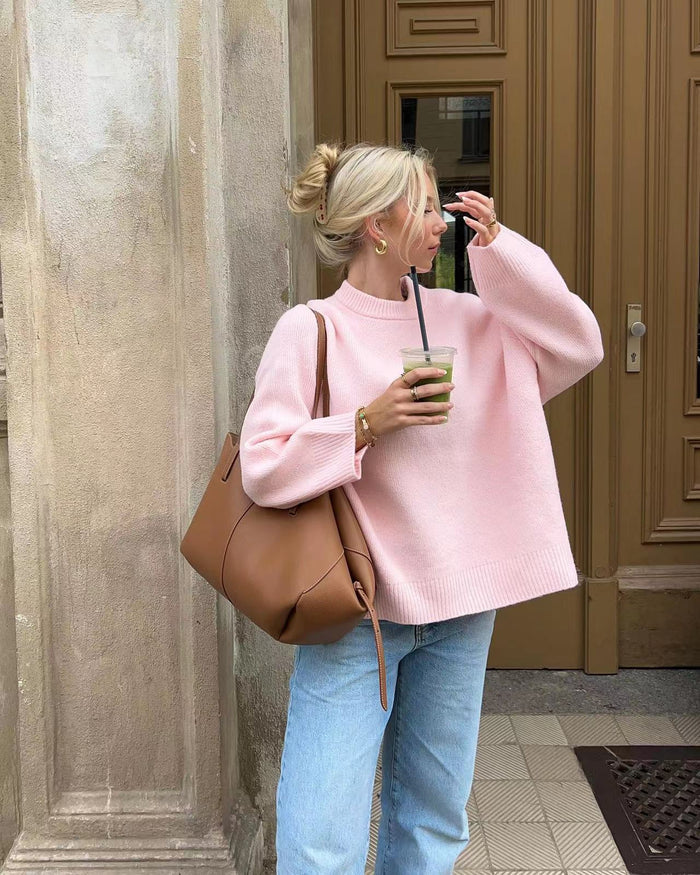OLIVIA | Pink Cozy Sweater
