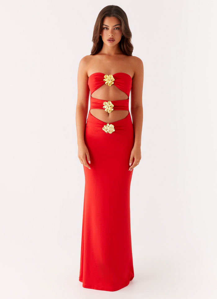 OLIVIA | Scarlet Bloom Dress