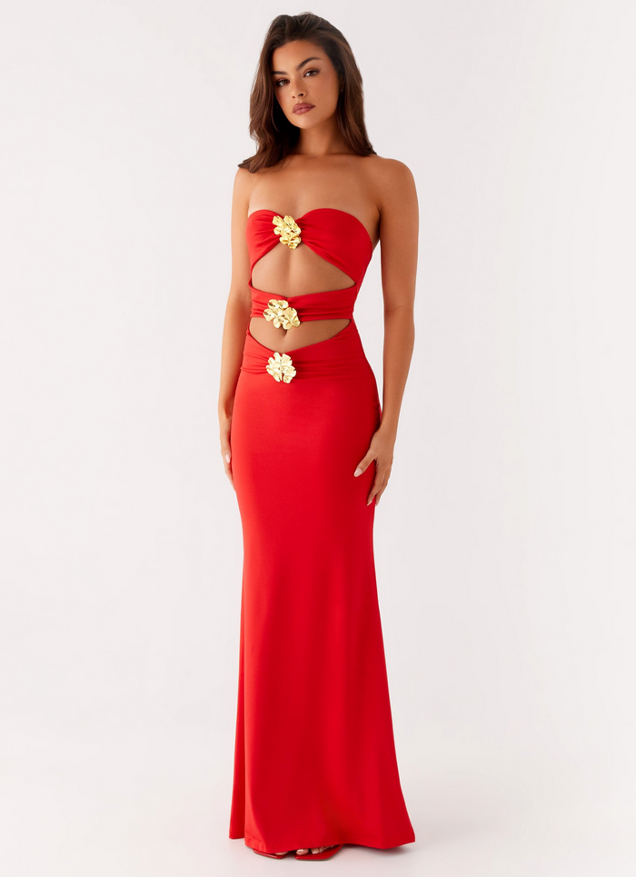 OLIVIA | Scarlet Bloom Dress