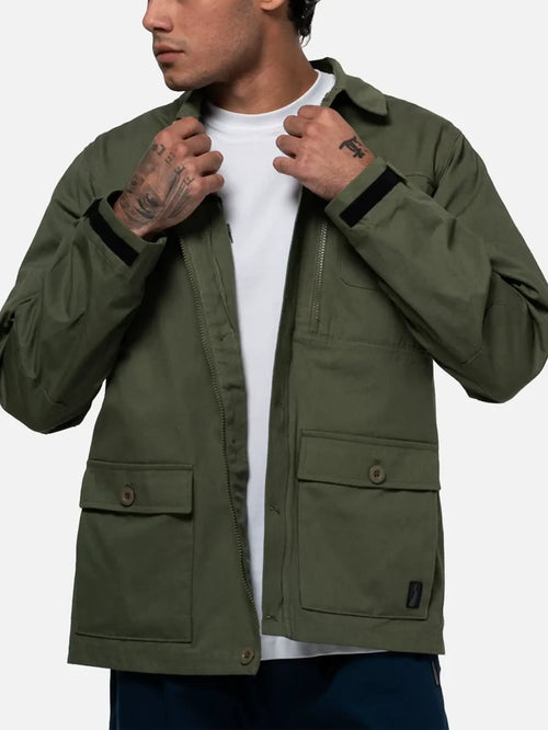 BETWEEN SIDES Overshirt - Khaki - Overshirts CEKET