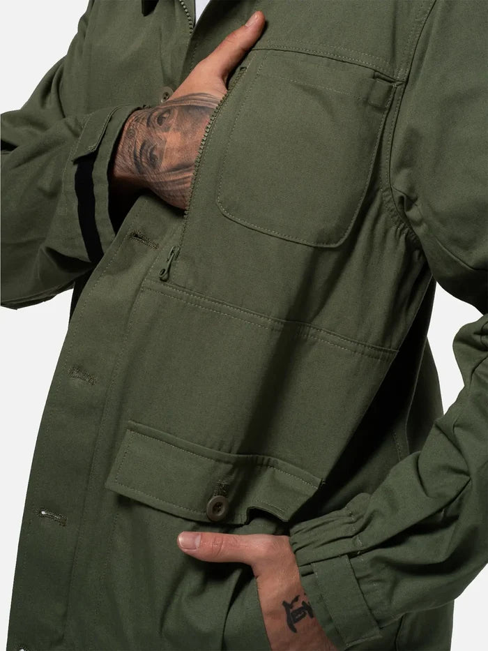 BETWEEN SIDES Overshirt - Khaki - Overshirts CEKET