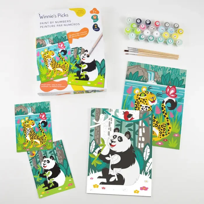 Panda and Leopard paint Set