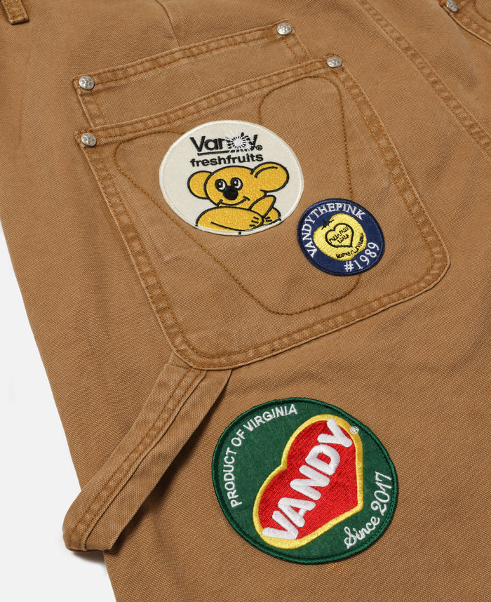 Patched Canvas Shorts (Beige)