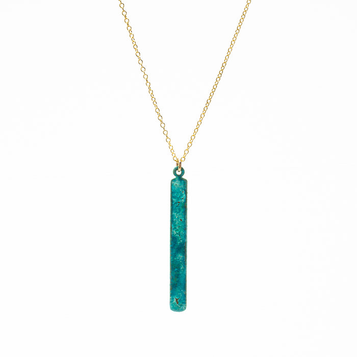 Patina Tab Necklace