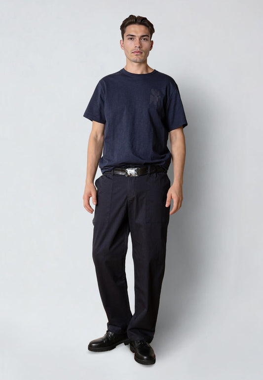 Clean Cut Copenhagen PAULI SLUB YARN T-SHIRT T-shirts S/S Navy