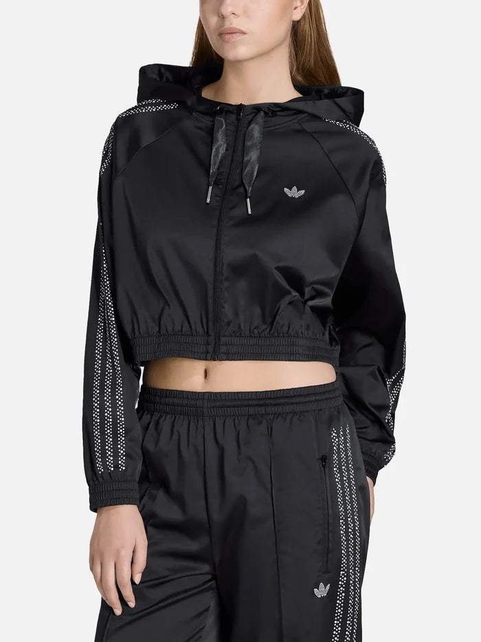 ADIDAS ORIGINALS Pearl Cropped Zip Hoodie - Black - Hoodies EŞOFMAN ÜSTÜ