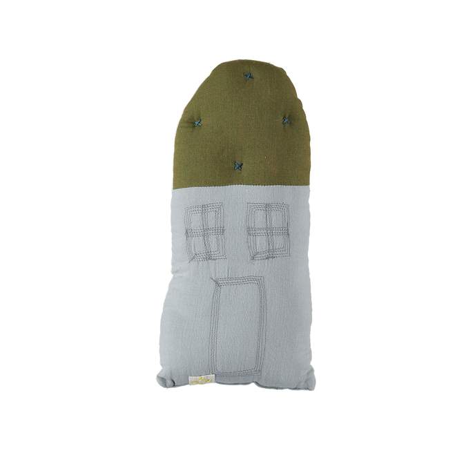 Petit House Cushion Powder Blue Moss