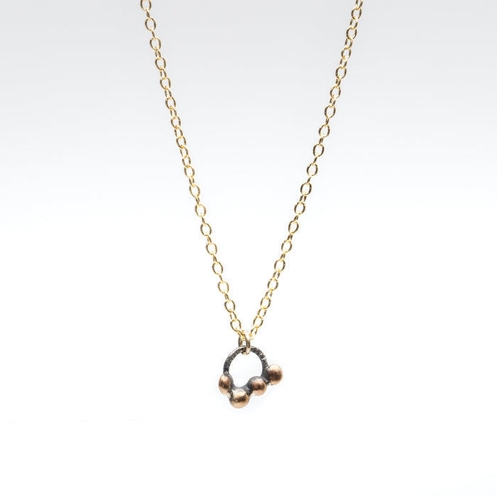 Petite Circle Seed Dangle Necklace