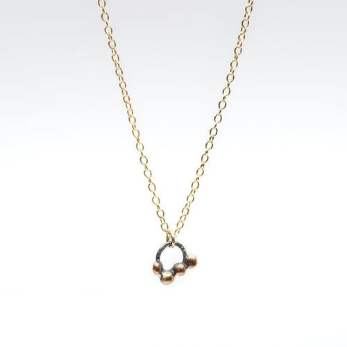 Petite Circle Seed Dangle Necklace