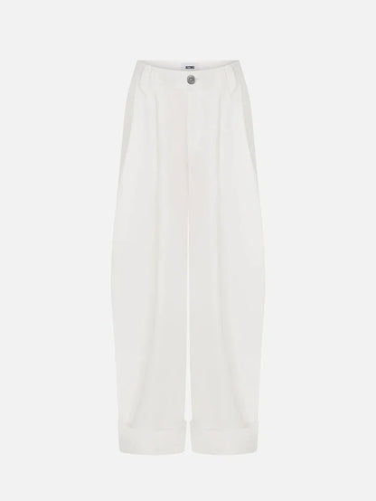 RE2MC Pileli Pantolon - Beyaz - Trousers PANTOLON