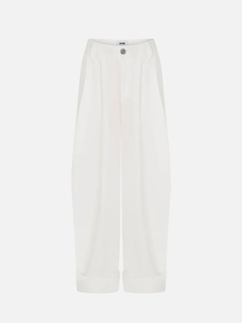 RE2MC Pileli Pantolon - Beyaz - Trousers PANTOLON