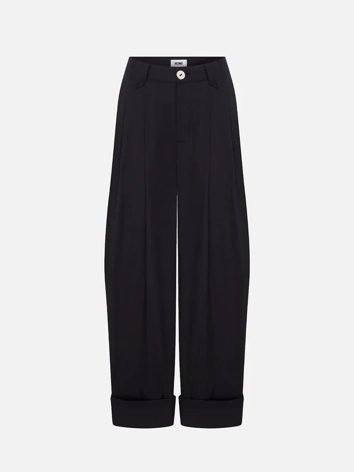 RE2MC Pileli Pantolon - Siyah - Trousers PANTOLON
