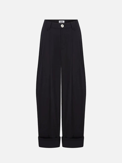 RE2MC Pileli Pantolon - Siyah - Trousers PANTOLON