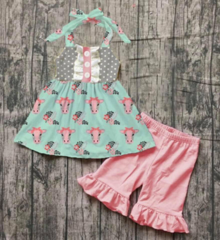 Pink Calf Halter Kids SET