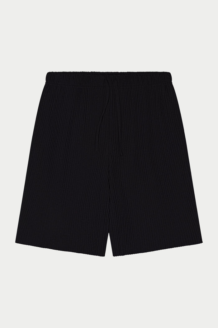 PLISSE SHORTS - BLACK