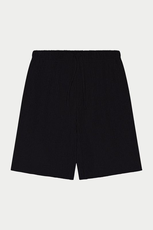 PLISSE SHORTS - BLACK