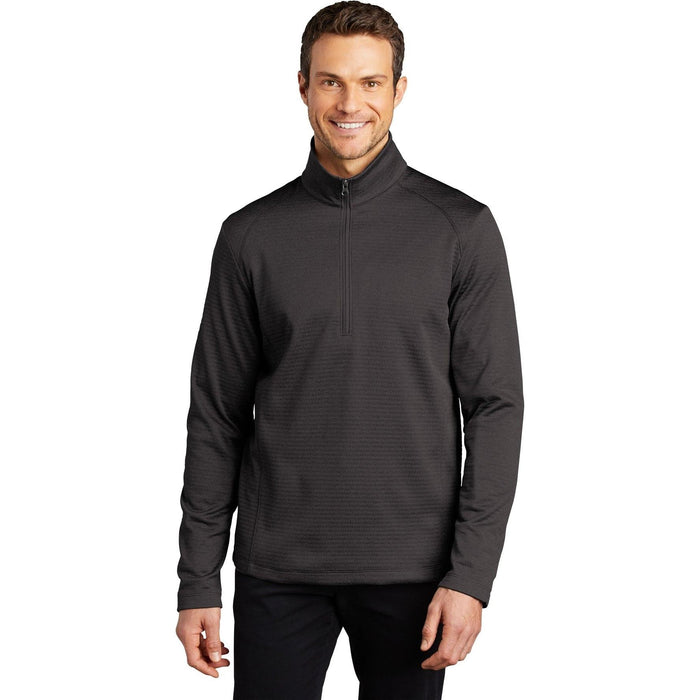 no-logo Port Authority Diamond Heather Fleece 1/4-Zip Pullover-Regular-Port Authority-Thread Logic