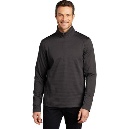 no-logo Port Authority Diamond Heather Fleece 1/4-Zip Pullover-Regular-Port Authority-Thread Logic
