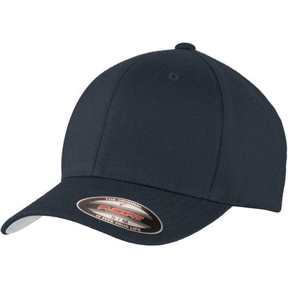 no-logo Port Authority Flexfit Wool Blend Cap-Regular-Port Authority-Dark Navy-S/M-Thread Logic