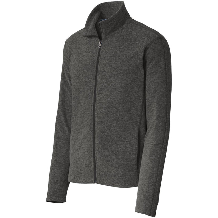 Port Authority Heather Microfleece Full-Zip Jacket-Regular-Port Authority-Black Charcoal Heather-S-Thread Logic