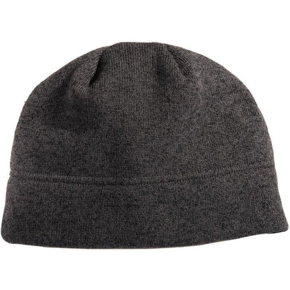 Port Authority Heathered Knit Beanie-Regular-Port Authority-Black Heather/Charcoal-OSFA-Thread Logic
