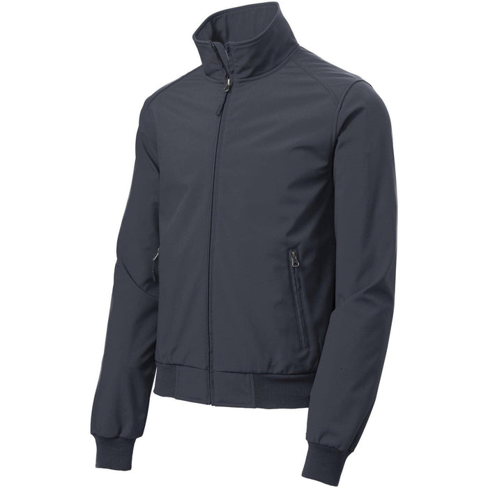 Port Authority Soft Shell Bomber Jacket-Regular-Port Authority-Battleship Grey-S-Thread Logic
