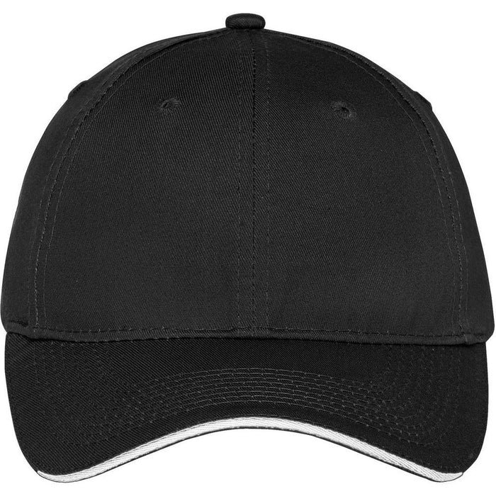Port & Company Unstructured Sandwich Bill Cap-Regular-Port & Company-Black/White-OSFA-Thread Logic