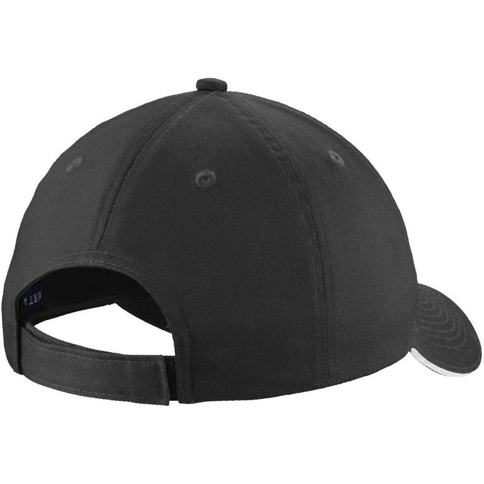 no-logo Port & Company Unstructured Sandwich Bill Cap-Regular-Port & Company-Thread Logic