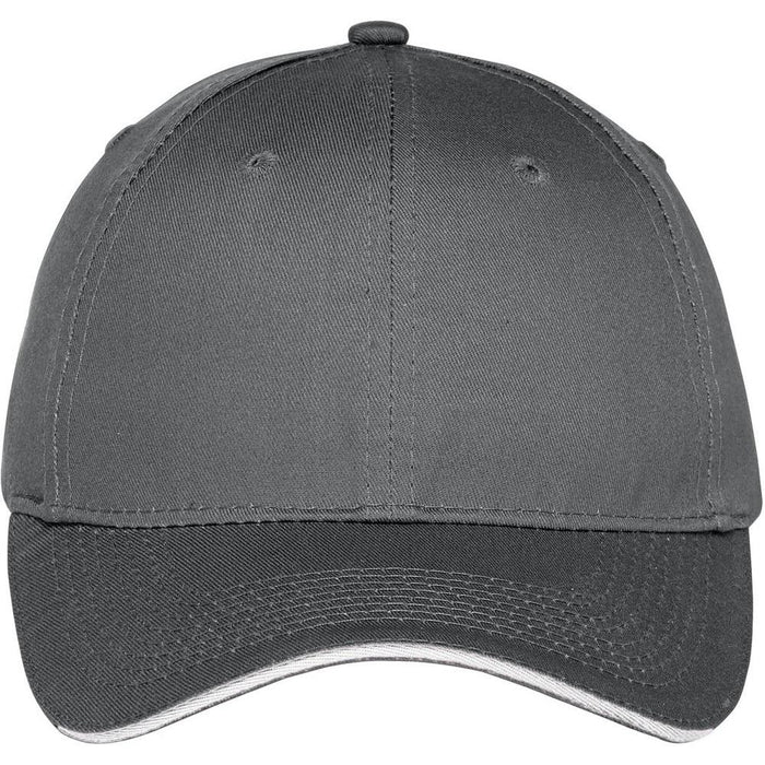 Port & Company Unstructured Sandwich Bill Cap-Regular-Port & Company-Charcoal/White-OSFA-Thread Logic