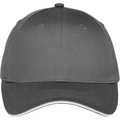 Port & Company Unstructured Sandwich Bill Cap-Regular-Port & Company-Charcoal/White-OSFA-Thread Logic