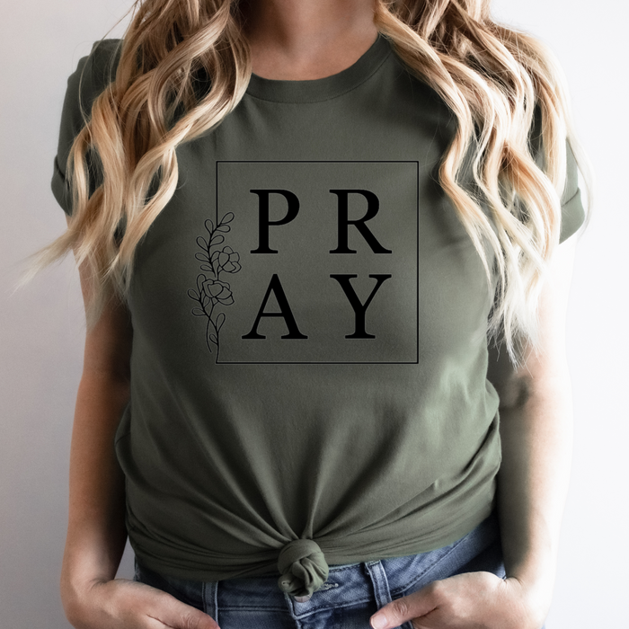 Pray Tee Shirt in Multiple Color Options- Naptime Faithwear