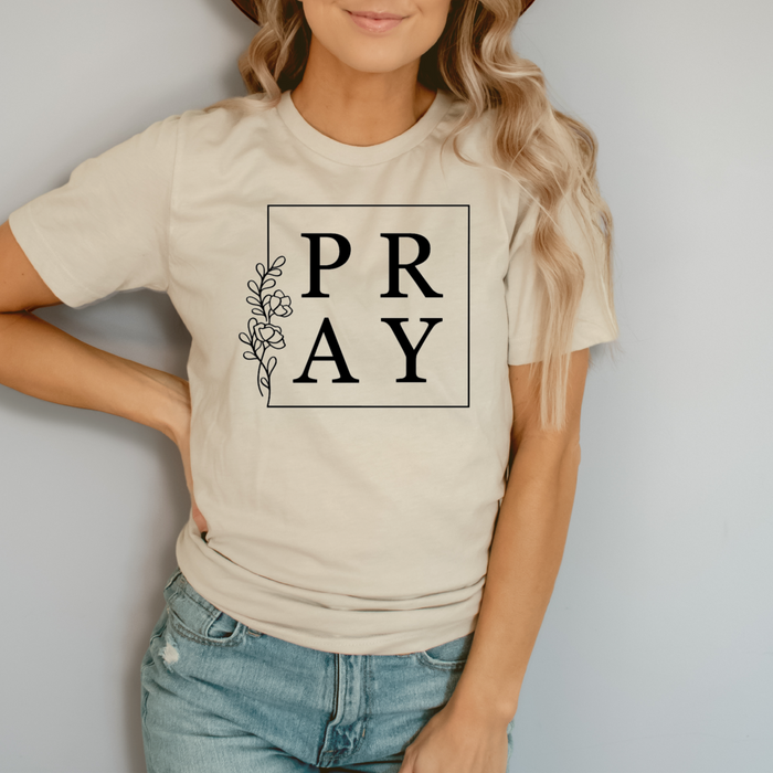 Pray Tee Shirt in Multiple Color Options- Naptime Faithwear