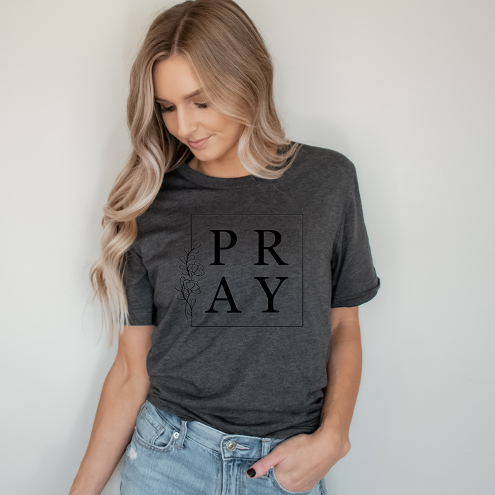 Pray Tee Shirt in Multiple Color Options- Naptime Faithwear