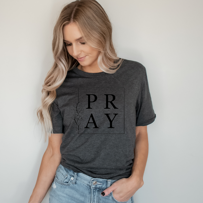 Pray Tee Shirt in Multiple Color Options- Naptime Faithwear