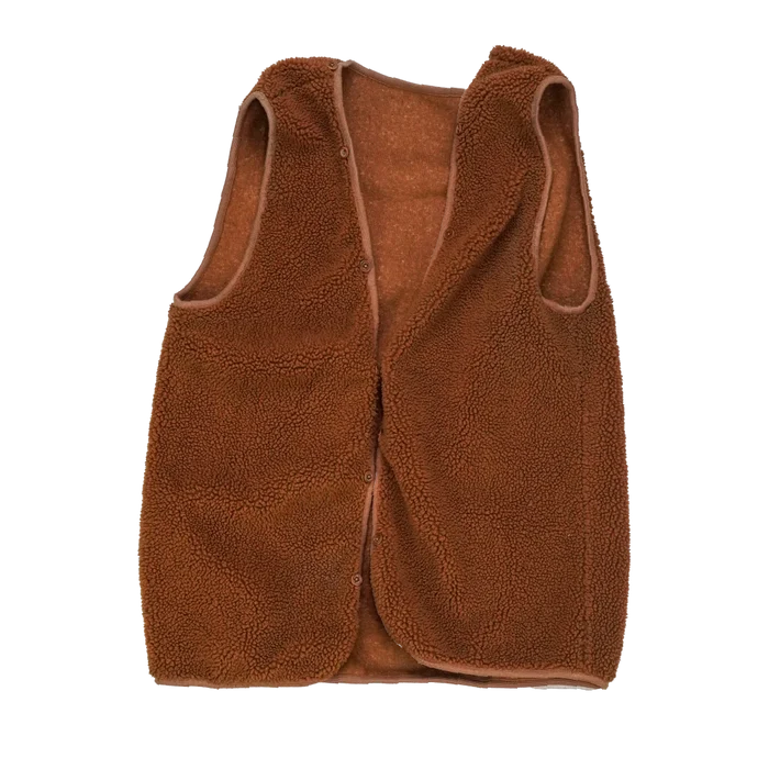 Production Made Brown Fleece Vest - Small, Item 1 - Film Production Used - Vests