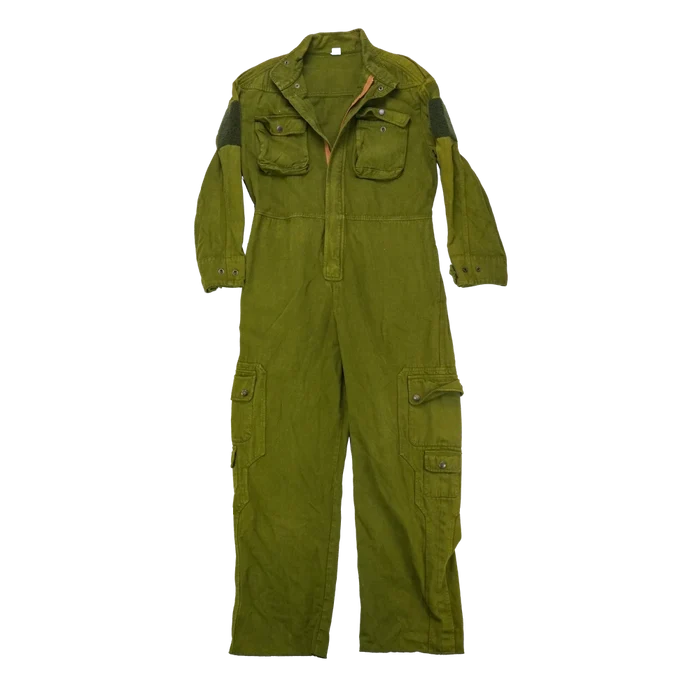 Production Made Olive Coveralls - Large, Item 1 - Film Production Used - Overalls